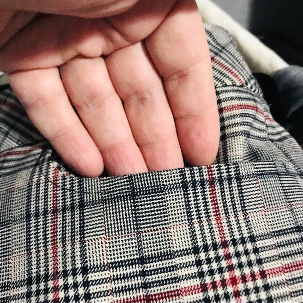 HIGH WAISTED PLAID TROUSERS - Picture 5 of 6